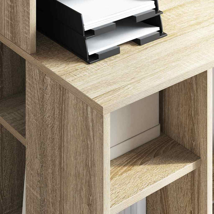 Birou cu Stocare Stejar sonoma 90 x 48 x 101.5 cm Lemn compozit - WALTI WALTI