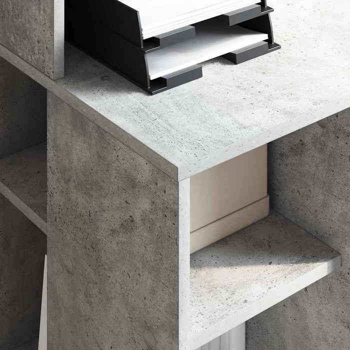 Birou cu Stocare Gri beton 90 x 48 x 101.5 cm Lemn compozit - WALTI WALTI
