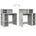 Birou cu Stocare Gri beton 90 x 48 x 101.5 cm Lemn compozit - WALTI WALTI