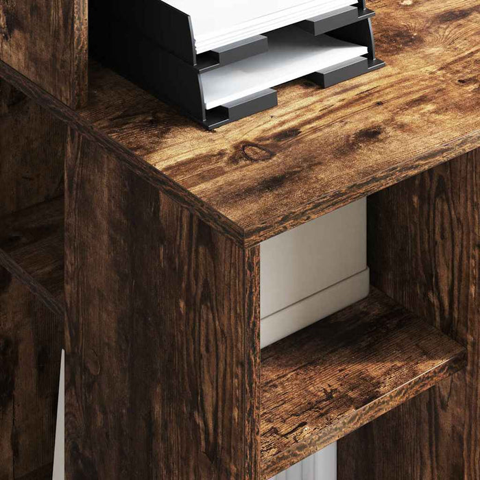 Birou cu Stocare Stejar afumat 90 x 48 x 101.5 cm Lemn compozit - WALTI WALTI