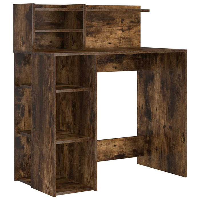 Birou cu Stocare Stejar afumat 90 x 48 x 101.5 cm Lemn compozit - WALTI WALTI