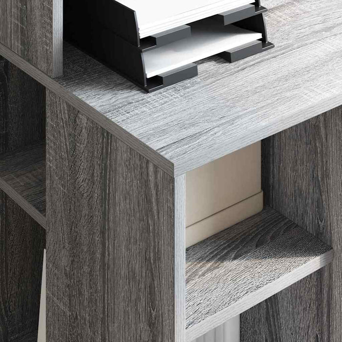 Birou cu Stocare sonoma gri 90 x 48 x 101.5 cm Lemn compozit - WALTI WALTI