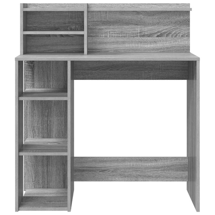 Birou cu Stocare sonoma gri 90 x 48 x 101.5 cm Lemn compozit - WALTI WALTI