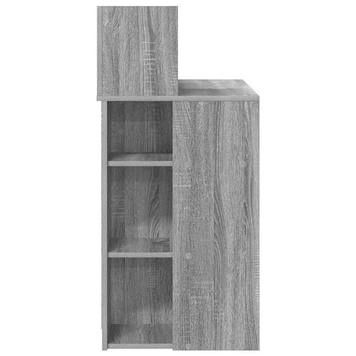 Birou cu Stocare sonoma gri 90 x 48 x 101.5 cm Lemn compozit - WALTI WALTI