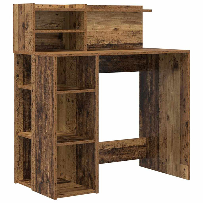 Birou cu Stocare Lemn Vechi 90 x 48 x 101.5 cm Lemn compozit - WALTI WALTI