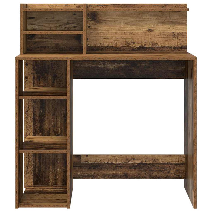 Birou cu Stocare Lemn Vechi 90 x 48 x 101.5 cm Lemn compozit - WALTI WALTI