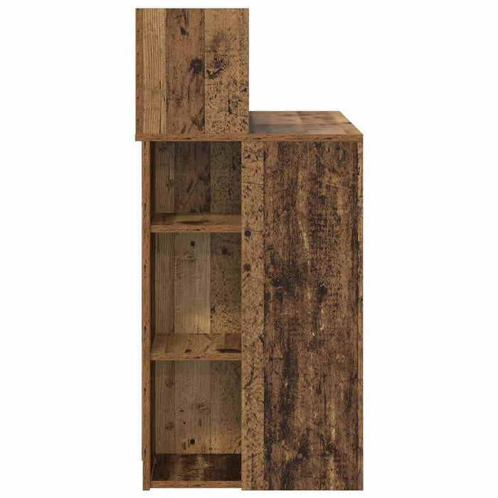 Birou cu Stocare Lemn Vechi 90 x 48 x 101.5 cm Lemn compozit - WALTI WALTI