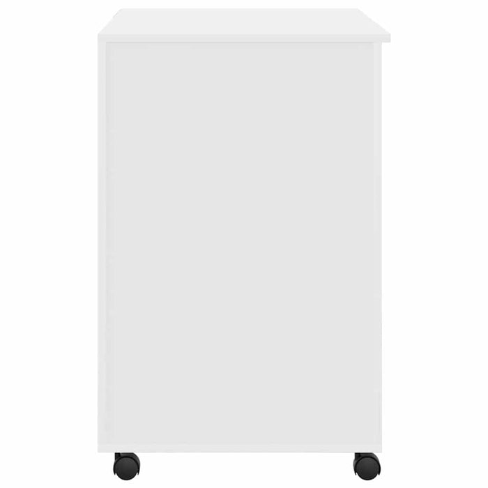 Birou cu roți cu sertar Alb 91 x 50 x 77 cm Lemn compozit - WALTI WALTI