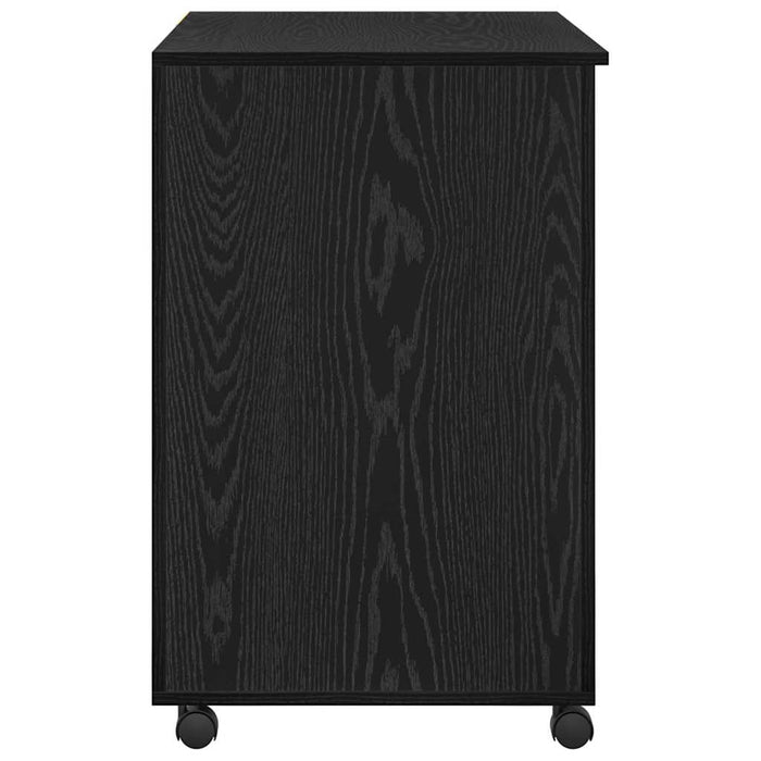 Birou cu roți Stejar Negru 91 x 50 x 77 cm Lemn compozit - WALTI WALTI