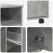 Birou cu roți Gri din beton 91 x 50 x 77 cm Lemn compozit - WALTI WALTI