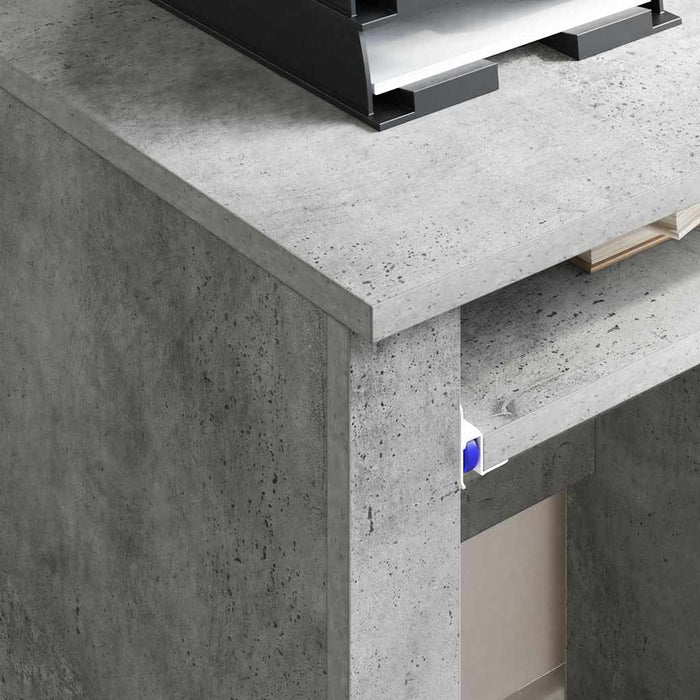 Birou cu roți Gri din beton 91 x 50 x 77 cm Lemn compozit - WALTI WALTI