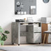Birou cu roți Gri din beton 91 x 50 x 77 cm Lemn compozit - WALTI WALTI