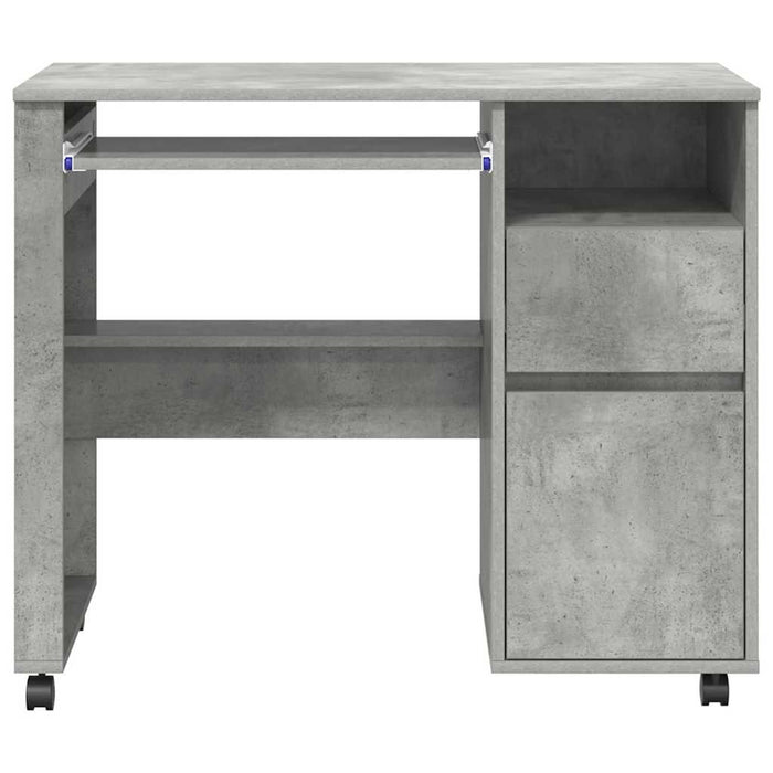 Birou cu roți Gri din beton 91 x 50 x 77 cm Lemn compozit - WALTI WALTI
