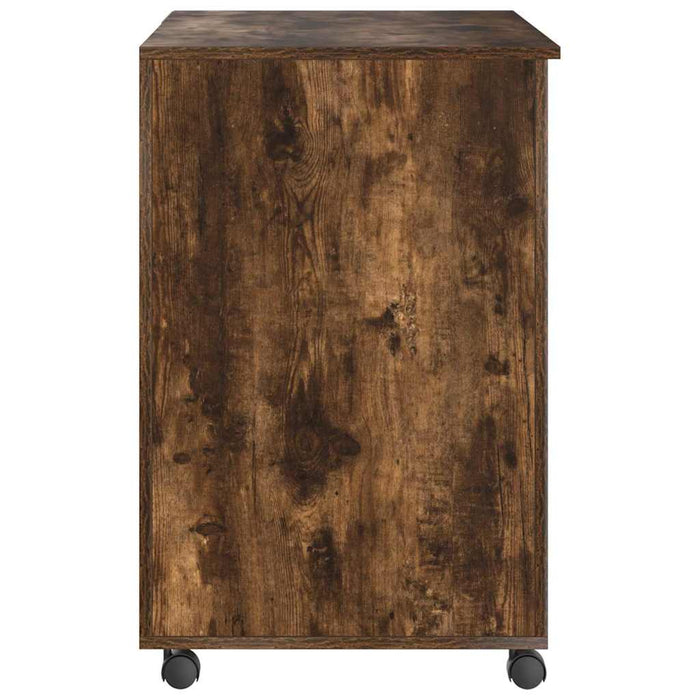 Birou cu roți Stejar fumuriu 91 x 50 x 77 cm Lemn compozit - WALTI WALTI