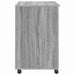 Birou cu roți cu raft Gri Sonoma 91 x 50 x 77 cm Lemn compozit - WALTI WALTI