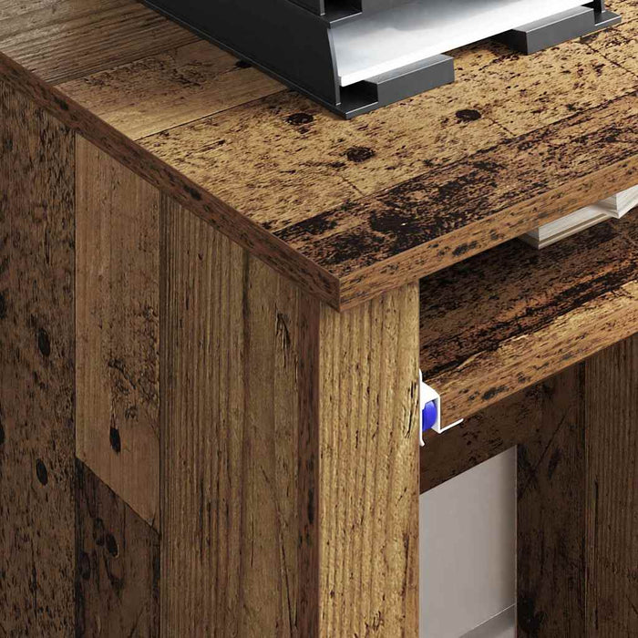 Birou cu roți cu raft Lemn Vechi 91 x 50 x 77 cm Lemn compozit - WALTI WALTI