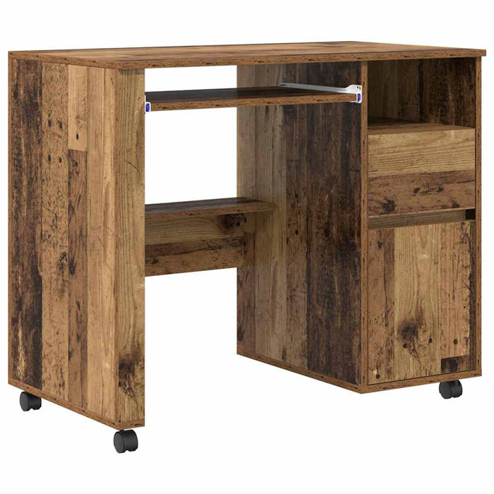 Birou cu roți cu raft Lemn Vechi 91 x 50 x 77 cm Lemn compozit - WALTI WALTI