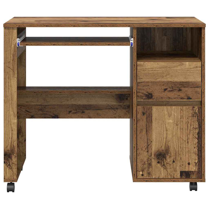 Birou cu roți cu raft Lemn Vechi 91 x 50 x 77 cm Lemn compozit - WALTI WALTI