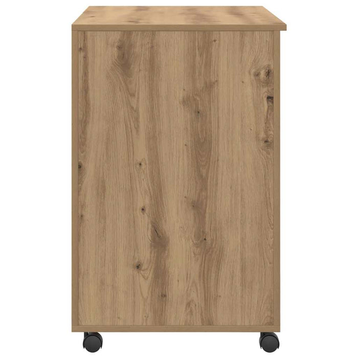 Birou cu roți Stejar Artizanal 91 x 50 x 77 cm Lemn compozit - WALTI WALTI