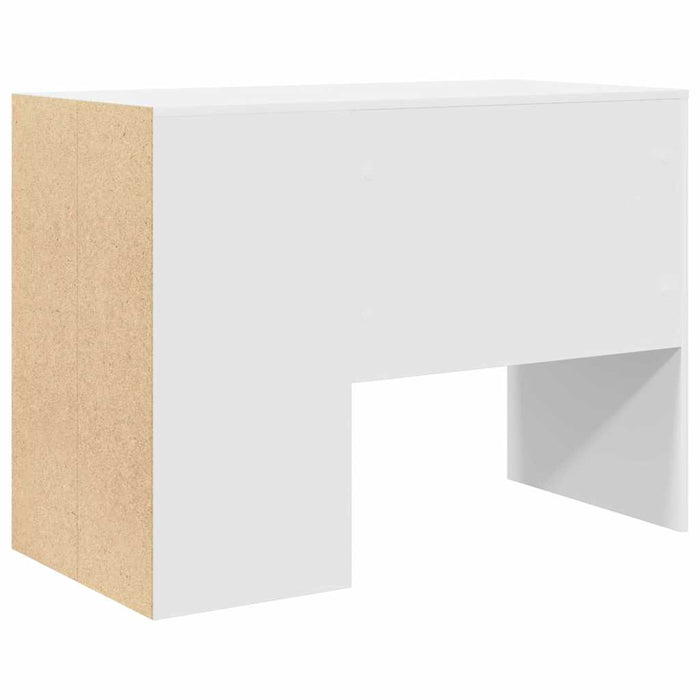 Birou cu raft cu depozitare Alb 102 x 50 x 75 cm Lemn compozit - WALTI WALTI