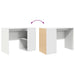 Birou cu raft cu depozitare Alb 102 x 50 x 75 cm Lemn compozit - WALTI WALTI
