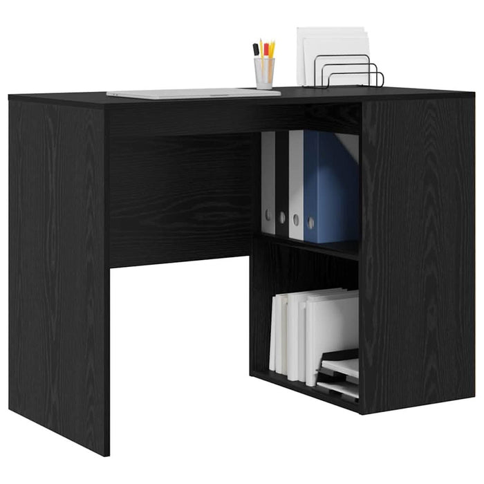Birou cu raft Stejar negru 102 x 50 x 75 cm Lemn compozit - WALTI WALTI