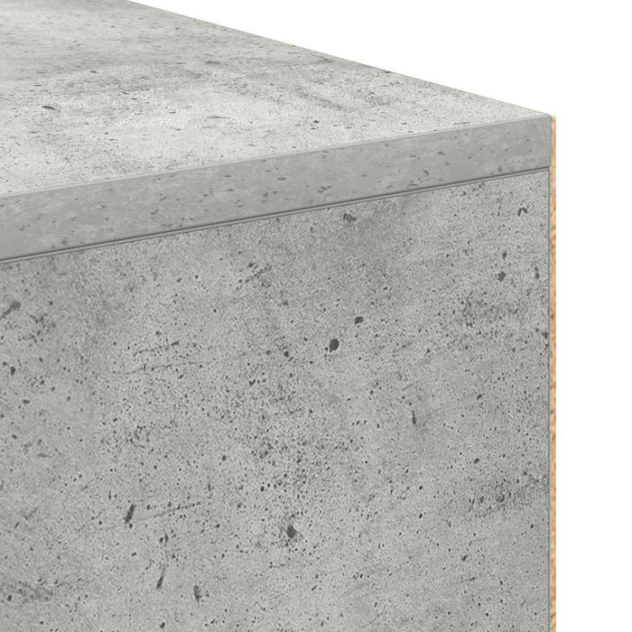 Birou cu raft Gri beton 102 x 50 x 75 cm Lemn compozit - WALTI WALTI