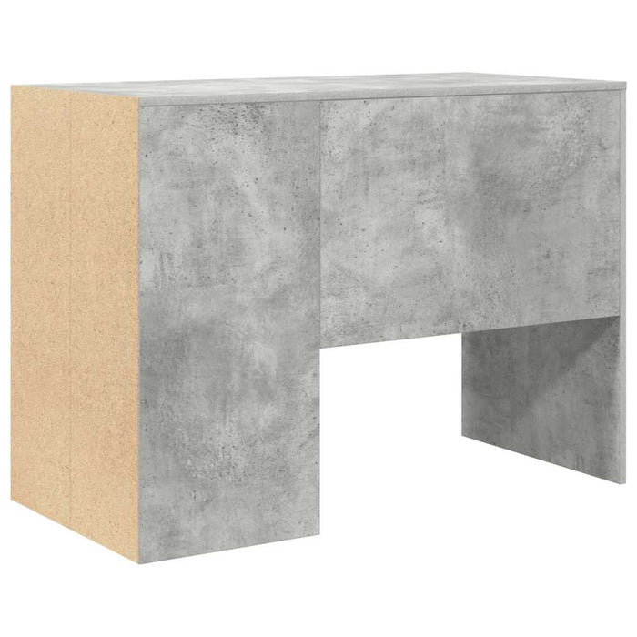 Birou cu raft Gri beton 102 x 50 x 75 cm Lemn compozit - WALTI WALTI