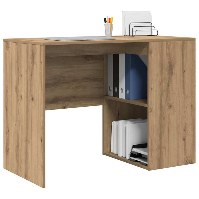 Birou cu raft stejar artizanal 102 x 50 x 75 cm Lemn compozit - WALTI WALTI