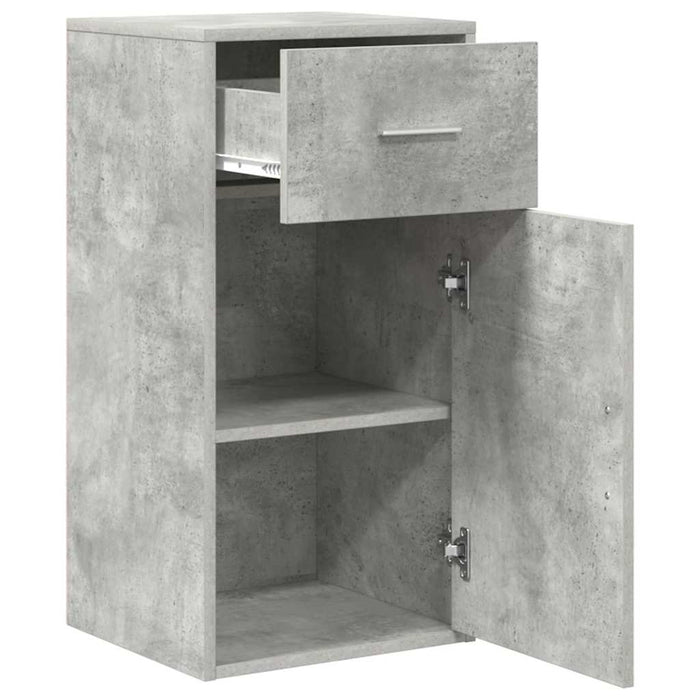 Bufet cu sertar Gri din beton 38 x 34 x 75 cm - WALTI WALTI