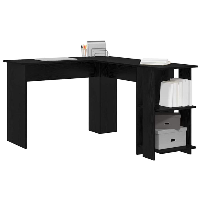 Birou de Colț cu Stocare Stejar negru 140 x 113.5 x 75 cm - WALTI WALTI