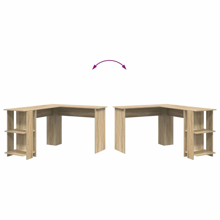 Birou Colțar cu Depozitare Stejar sonoma 140 x 113.5 x 75 cm - WALTI WALTI