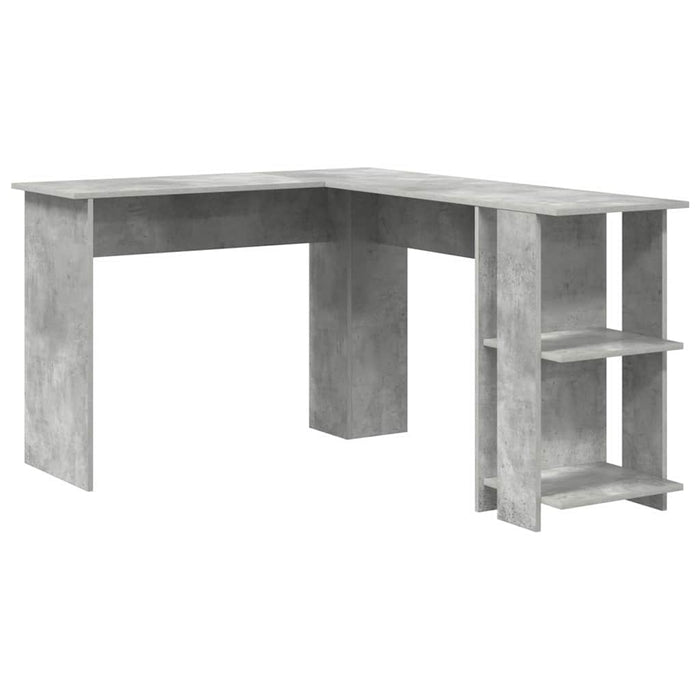 Birou de colț Gri din beton 140 x 113,5 x 75 cm Lemn compozit - WALTI WALTI