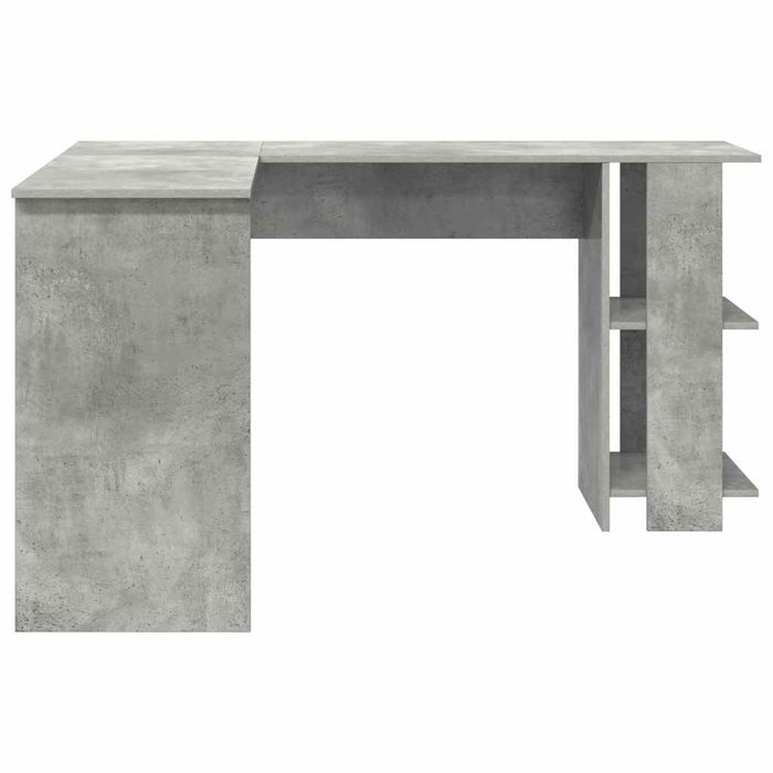 Birou de colț Gri din beton 140 x 113,5 x 75 cm Lemn compozit - WALTI WALTI