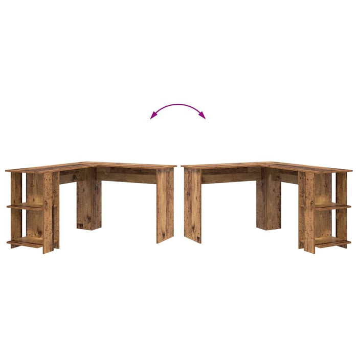 Birou de colț Lemn Vechi 140 x 113,5 x 75 cm Lemn compozit - WALTI WALTI