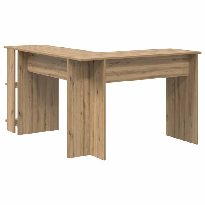 Birou Colțar cu Depozitare stejar artizanal 140 x 113.5 x 75 cm - WALTI WALTI