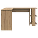 Birou Colțar cu Depozitare stejar artizanal 140 x 113.5 x 75 cm - WALTI WALTI