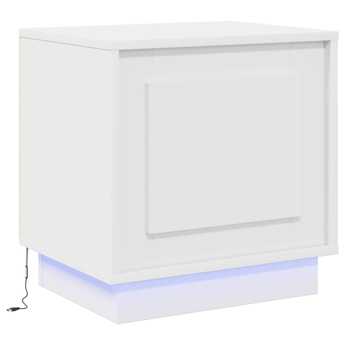 Dulap de noapte Alb 44 x 34,5 x 45 cm Lemn compozit - WALTI WALTI
