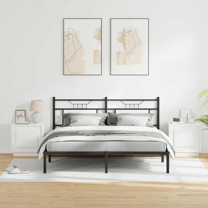 Dulap de noapte 2 pcs Alb 44 x 34,5 x 45 cm Lemn compozit - WALTI WALTI