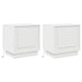 Dulap de noapte 2 pcs Alb 44 x 34,5 x 45 cm Lemn compozit - WALTI WALTI