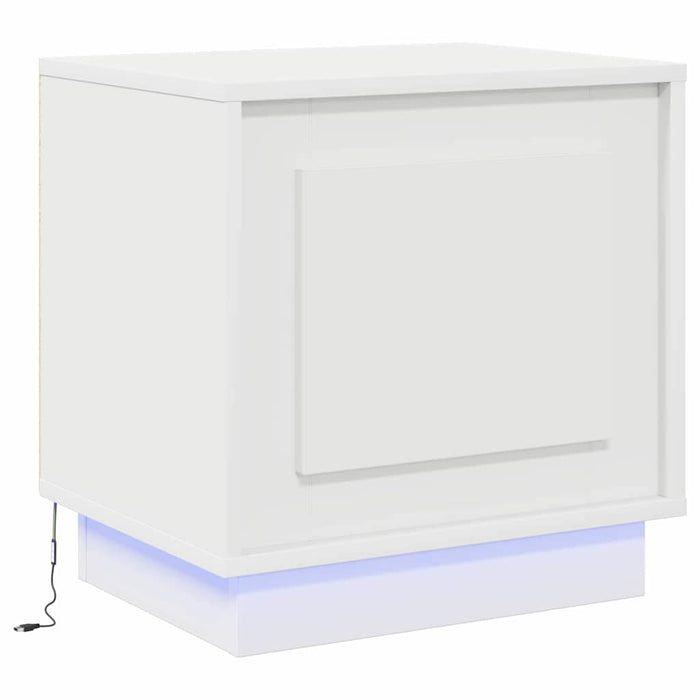 Dulap de noapte 2 pcs Alb 44 x 34,5 x 45 cm Lemn compozit - WALTI WALTI