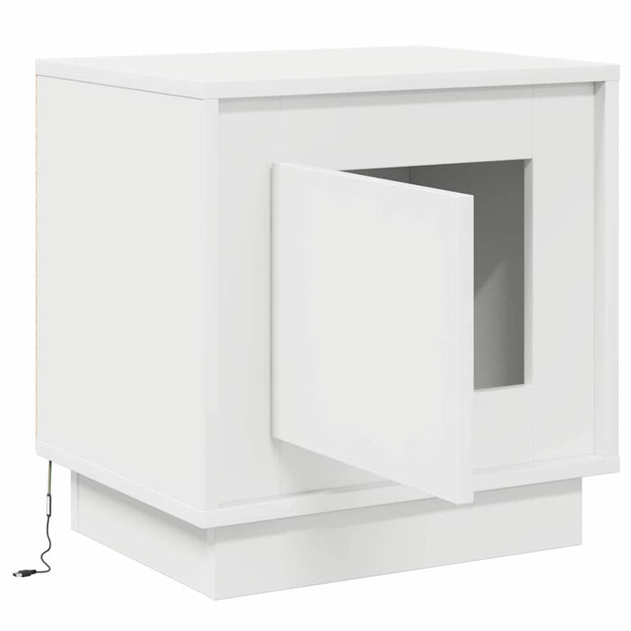 Dulap de noapte 2 pcs Alb 44 x 34,5 x 45 cm Lemn compozit - WALTI WALTI