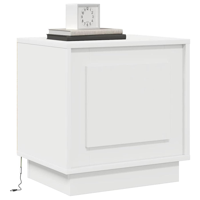 Dulap de noapte 2 pcs Alb 44 x 34,5 x 45 cm Lemn compozit - WALTI WALTI