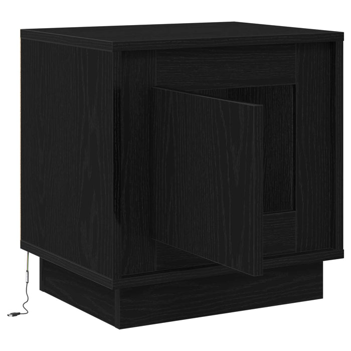 Dulap de noapte Negru 44 x 34,5 x 45 cm Lemn compozit - WALTI WALTI