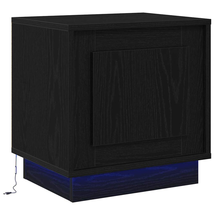 Dulap de noapte 2 pcs Negru 44 x 34,5 x 45 cm Lemn compozit - WALTI WALTI