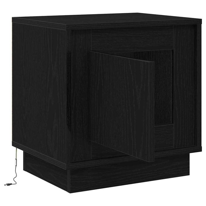 Dulap de noapte 2 pcs Negru 44 x 34,5 x 45 cm Lemn compozit - WALTI WALTI