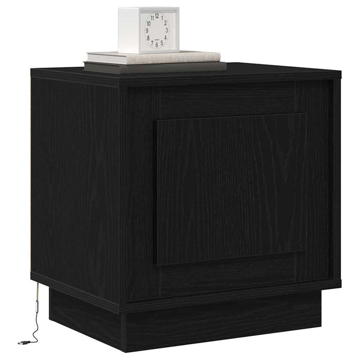 Dulap de noapte 2 pcs Negru 44 x 34,5 x 45 cm Lemn compozit - WALTI WALTI