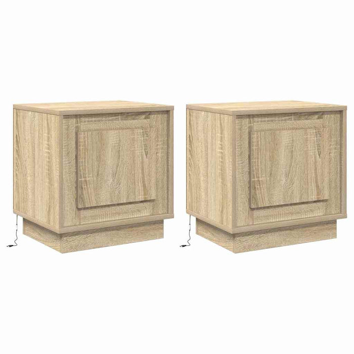 Dulap de noapte 2 pcs Stejar Sonoma 44 x 34,5 x 45 cm - WALTI WALTI
