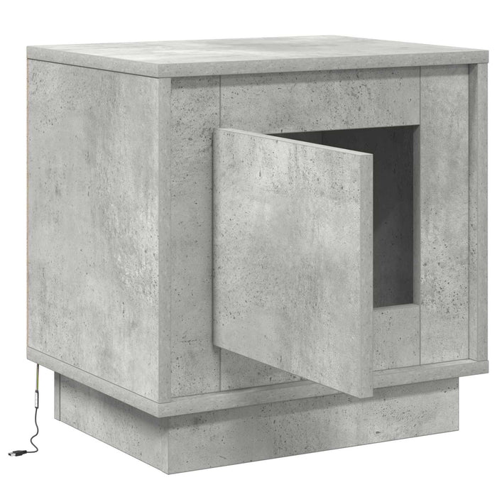 Dulap de noapte Gri din beton 44 x 34,5 x 45 cm Lemn compozit - WALTI WALTI