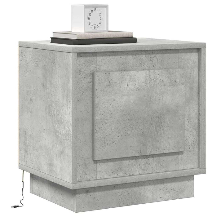 Dulap de noapte Gri din beton 44 x 34,5 x 45 cm Lemn compozit - WALTI WALTI